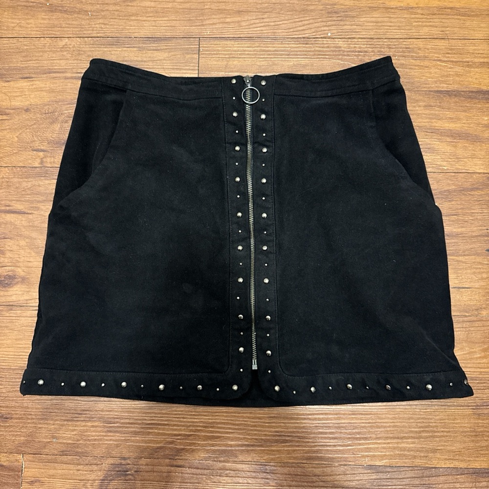American Eagle Outfitters Black Studded Mini Skirt